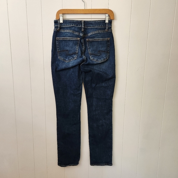 Silver Jeans Avery Straight Leg Dark Wash High Waisted Rise Stretchy Size 27 - Picture 3 of 12